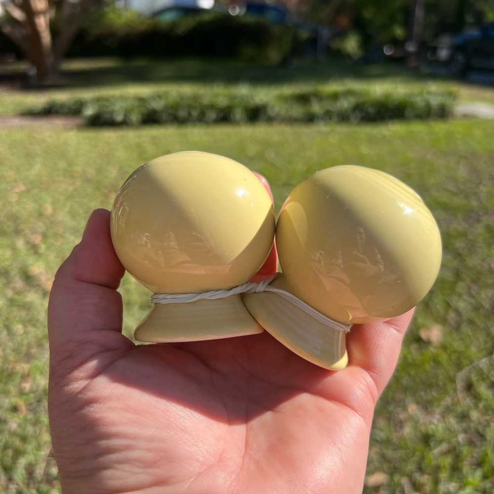 Vintage Fiestaware Yellow (1987-2002) Salt & Pepper Shakers